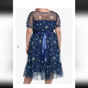 Thorn & Fable Starry Nights Mesh Puff Sleeve Dress 4X
